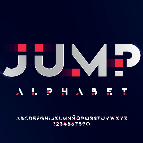 دانلود فونت تایپوگرافی انگلیسی Jump
