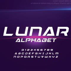 دانلود فونت انگلیسی لایه باز Lunar