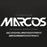 دانلود فونت انگلیسی لایه باز Marcos