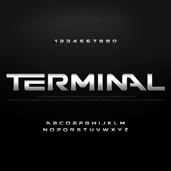 دانلود فونت انگلیسی لایه باز Terminal