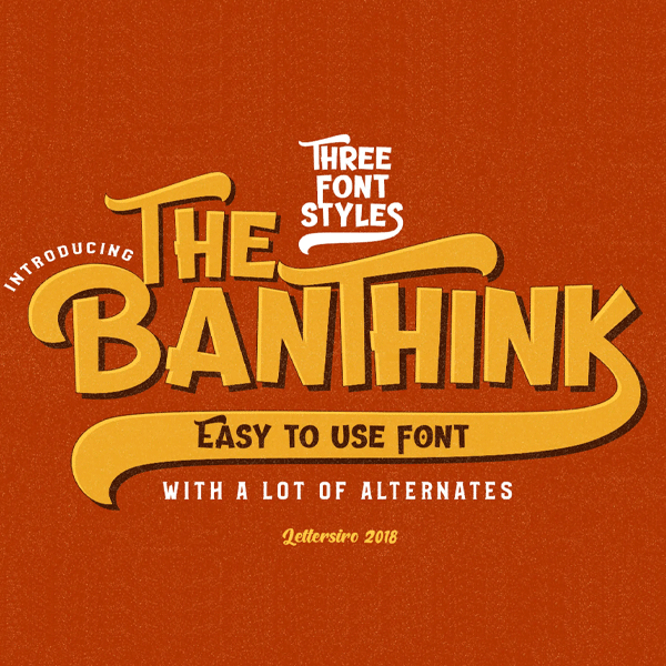 دانلود فونت انگلیسی The Banthink