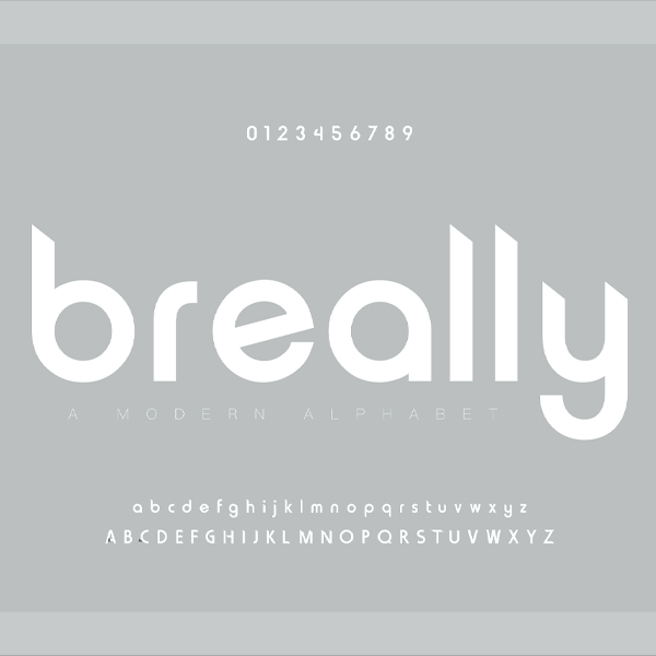 فونت تایپوگرافی انگلیسی Breally Font با فرمت EPS