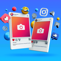 دانلود موکاپ لایه باز پست اینستاگرام