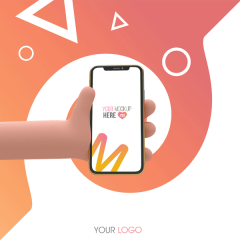 دانلود موکاپ کارتونی موبایل