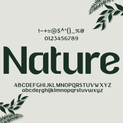 دانلود فونت انگلیسی Nature Font