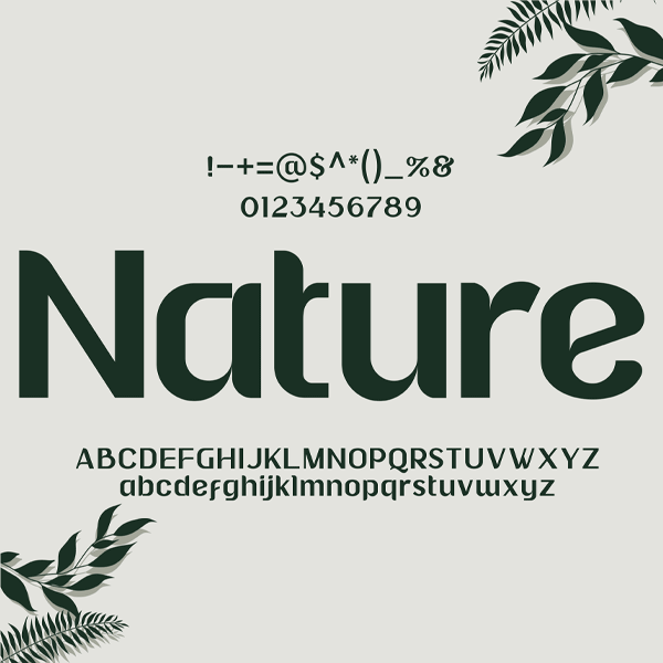 دانلود فونت انگلیسی Nature Font