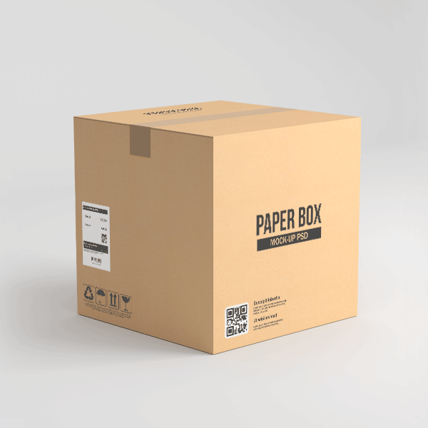 دانلود موکاپ نمایش جعبه Box به صورت لایه باز برای فتوشاپ