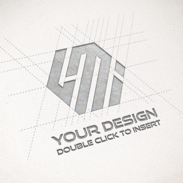 دانلود موکاپ لوگو روی کاغذ