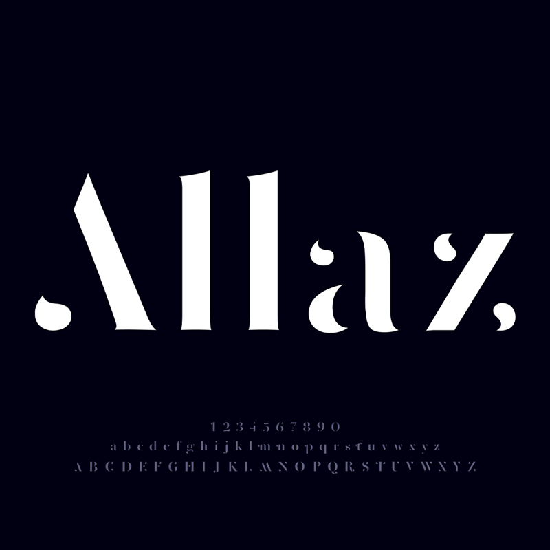 دانلود فونت تایپوگرافی انگلیسی Allaz Font