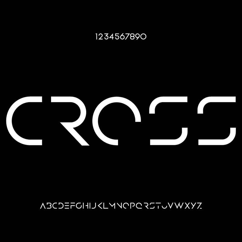 فونت انگلیسی تایپوگرافی Cross