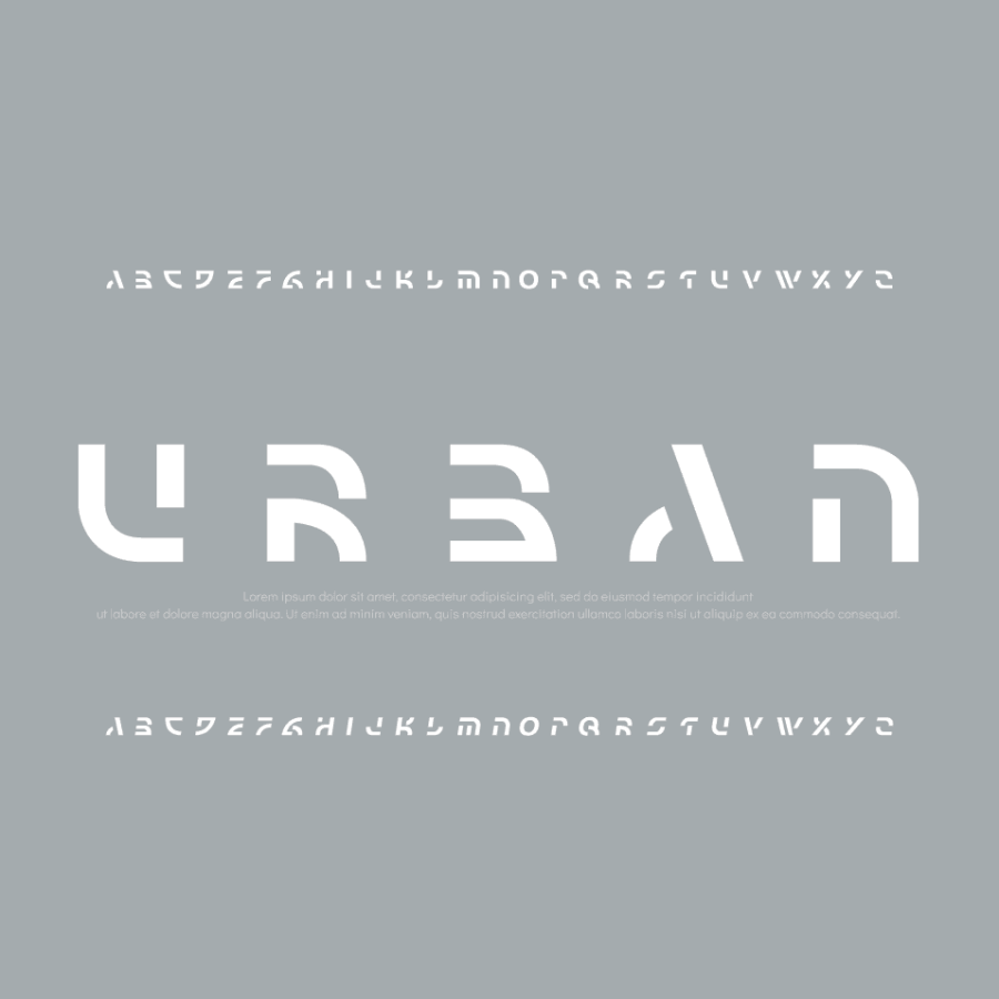 فونت انگلیسی تایپوگرافی Urban 2