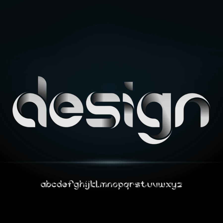فونت انگلیسی تایپوگرافی Design
