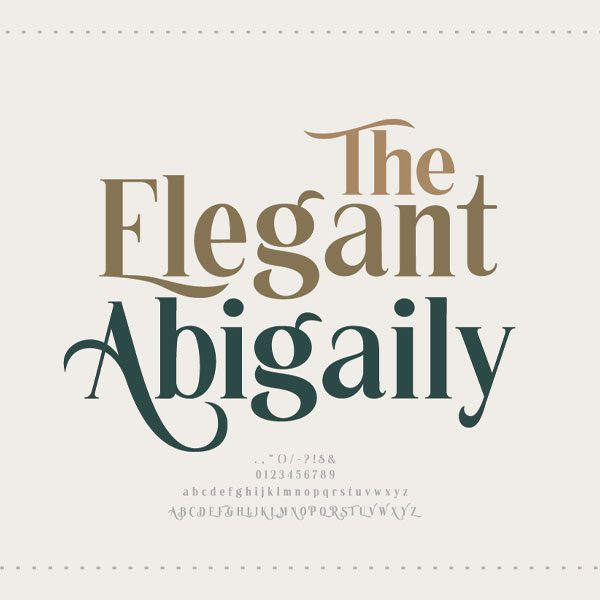 فونت انگلیسی تایپوگرافی The Elegant