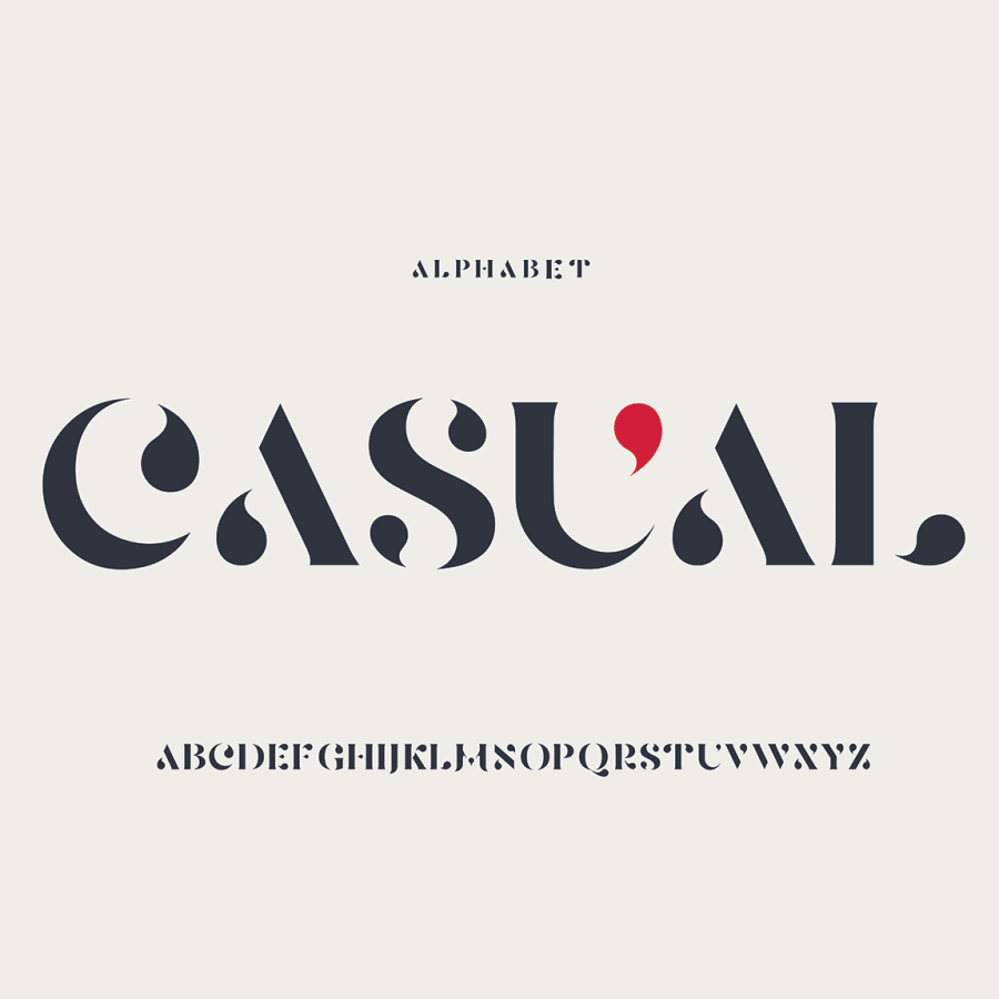فونت انگلیسی تایپوگرافی Casual