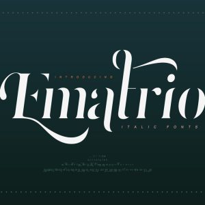 فونت انگلیسی تایپوگرافی Emfario برای ایلاستریتور