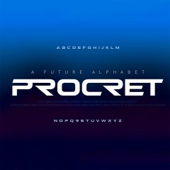 فونت انگلیسی لوگوتایپ Procret