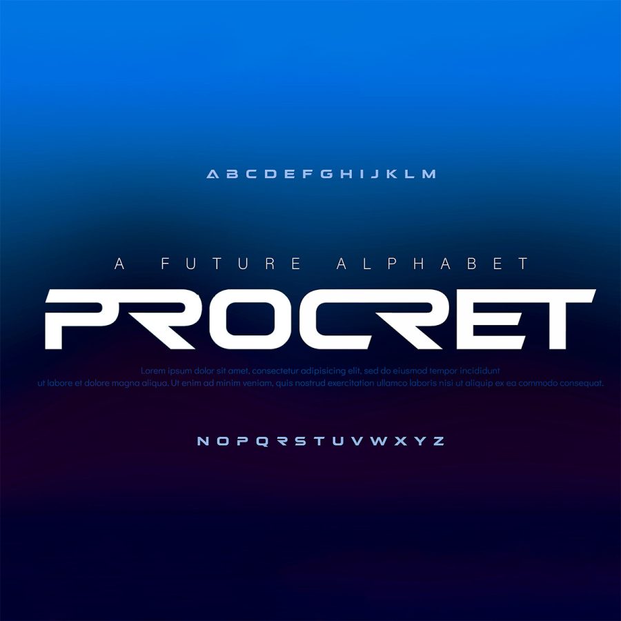 فونت انگلیسی لوگوتایپ Procret