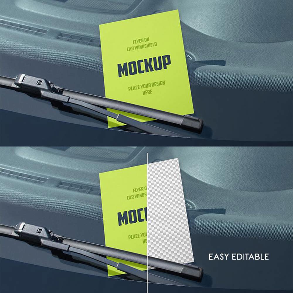 Car Windshield Mockup