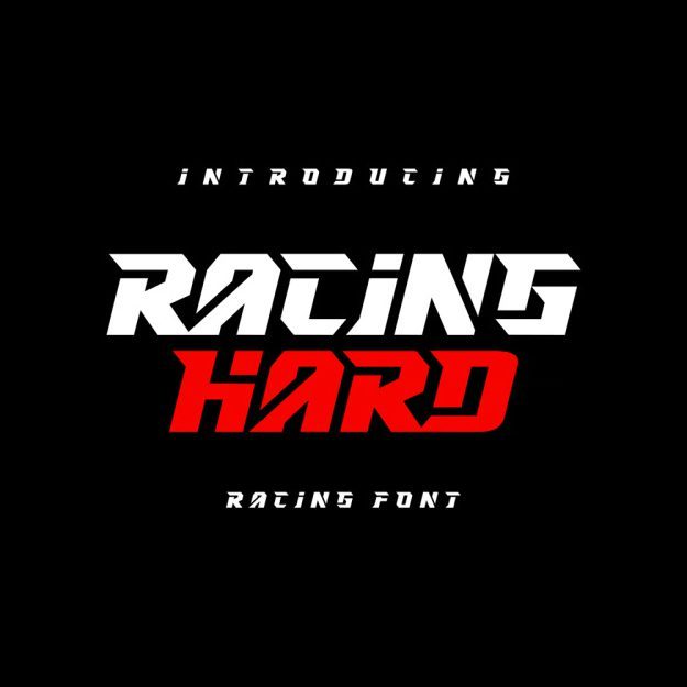 دانلود فونت انگلیسی Racing Hard Font