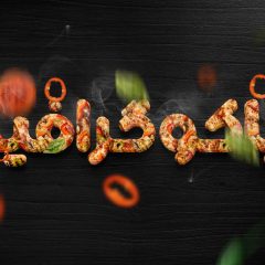 تکست افکت پیتزایی