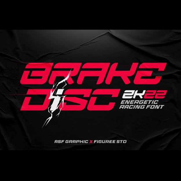 دانلود فونت انگلیسی Brake Disc Font