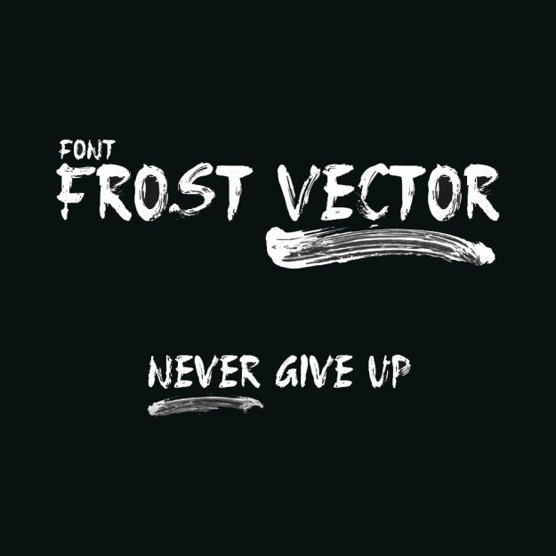دانلود فونت انگلیسی Frost Vector Font + براش فتوشاب