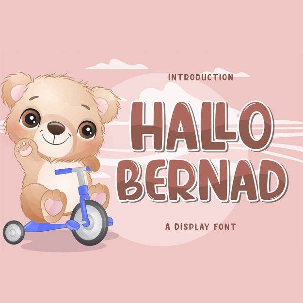 دانلود فونت انگلیسی Hallo Bernad Font