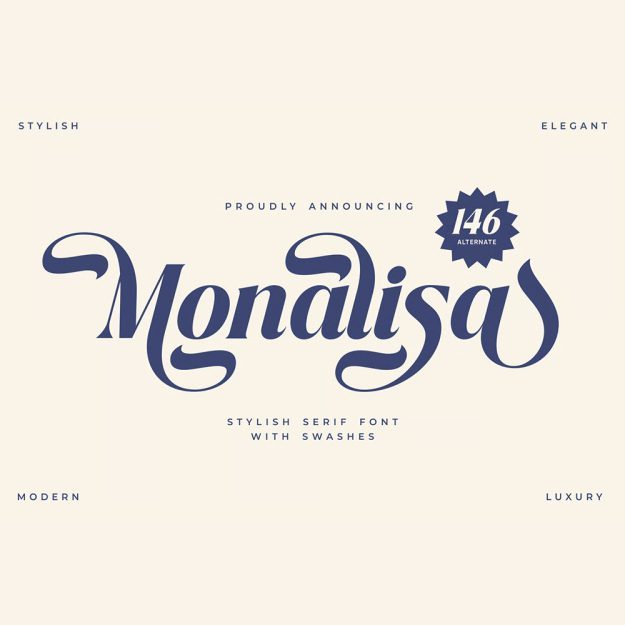 دانلود فونت انگلیسی Monalisa Font
