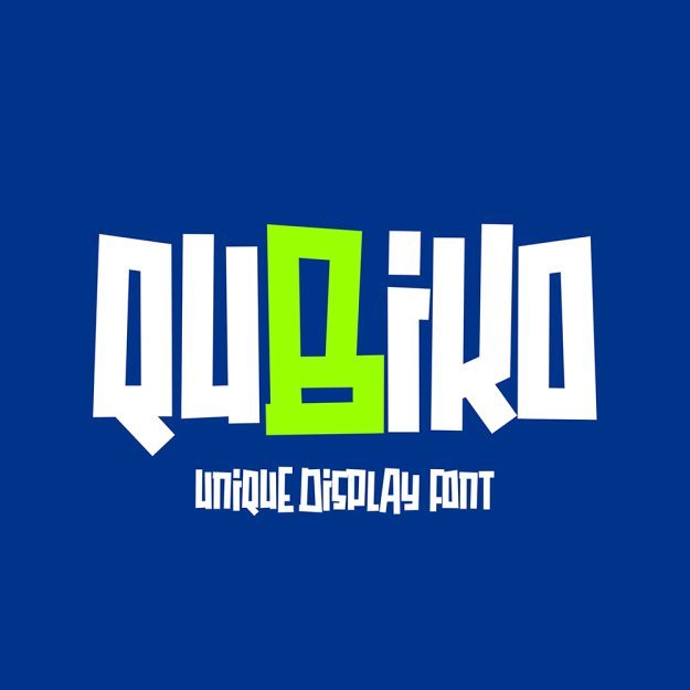 دانلود فونت انگلیسی Qubiko Font