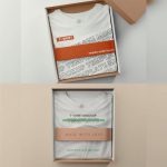 cropped T shirt in box Mockup