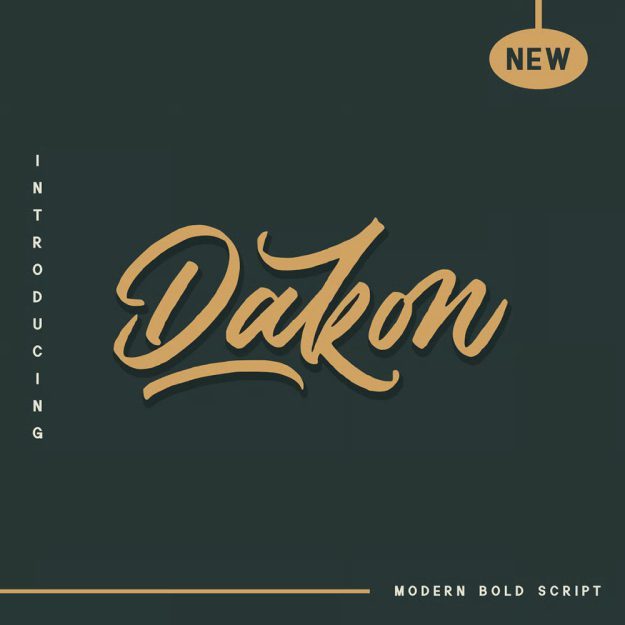 دانلود فونت انگلیسی Dakon Font