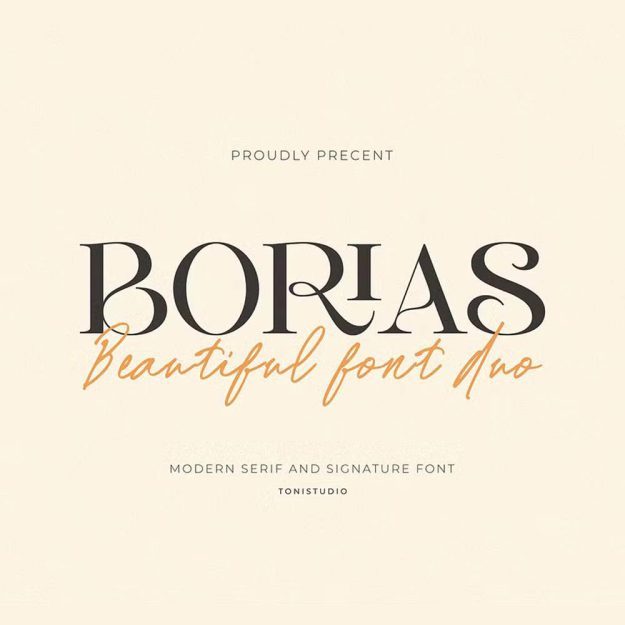 دانلود فونت انگلیسی BORIAS Font