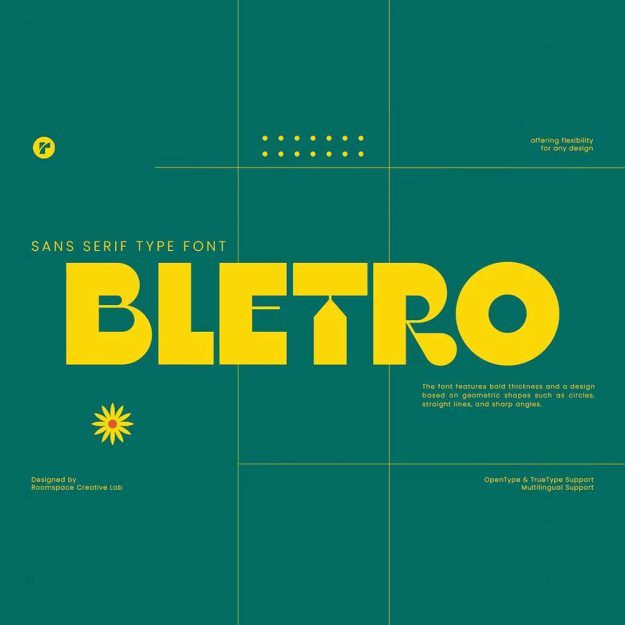 دانلود فونت انگلیسی Bletro Font