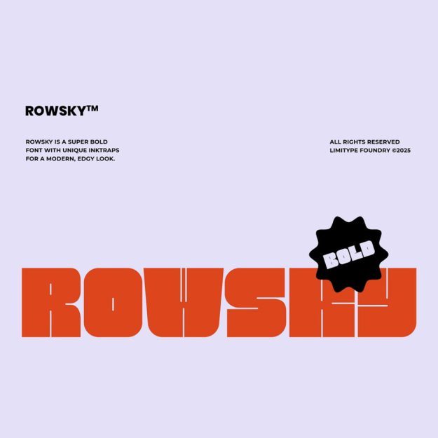 دانلود فونت انگلیسی Rowsky Font