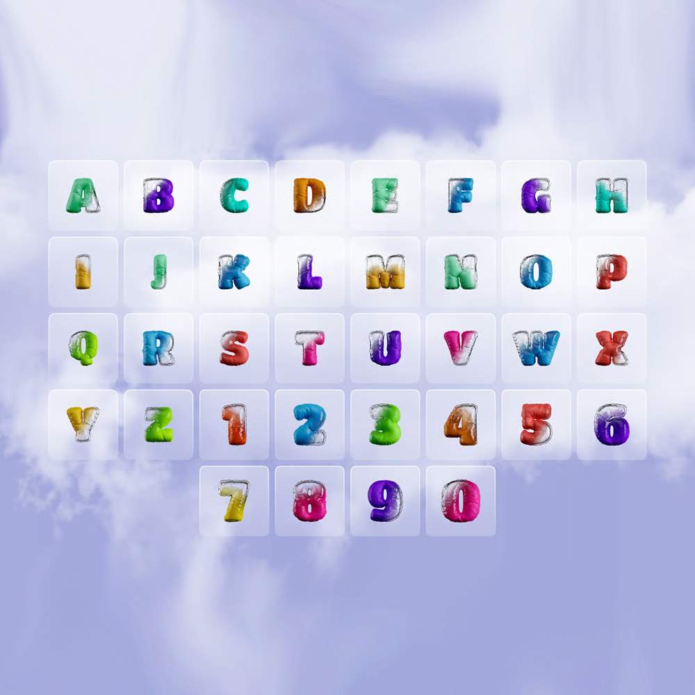 3d unique font 2