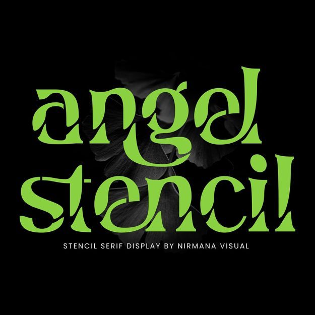 دانلود فونت انگلیسی Angel Stencil Font