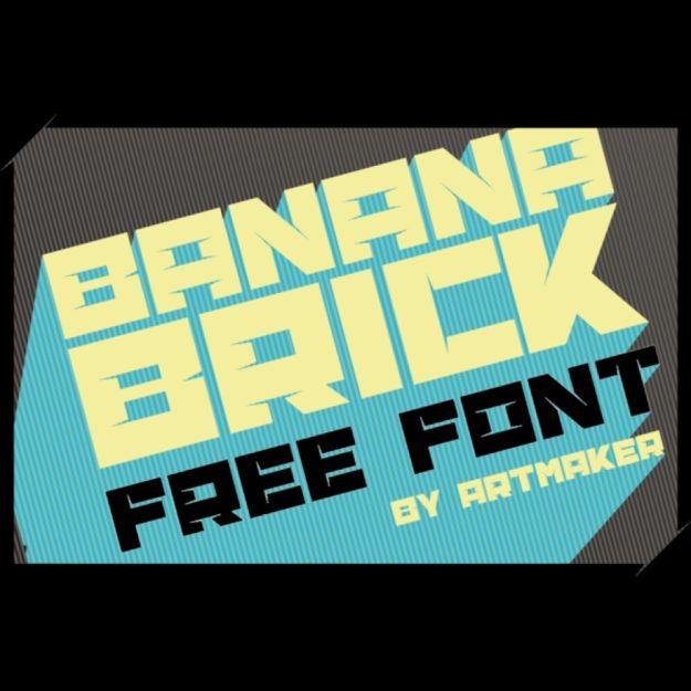 دانلود فونت انگلیسی Banana Brick Font