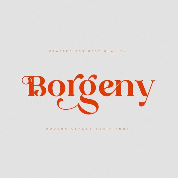 دانلود فونت انگلیسی Borgeny Font