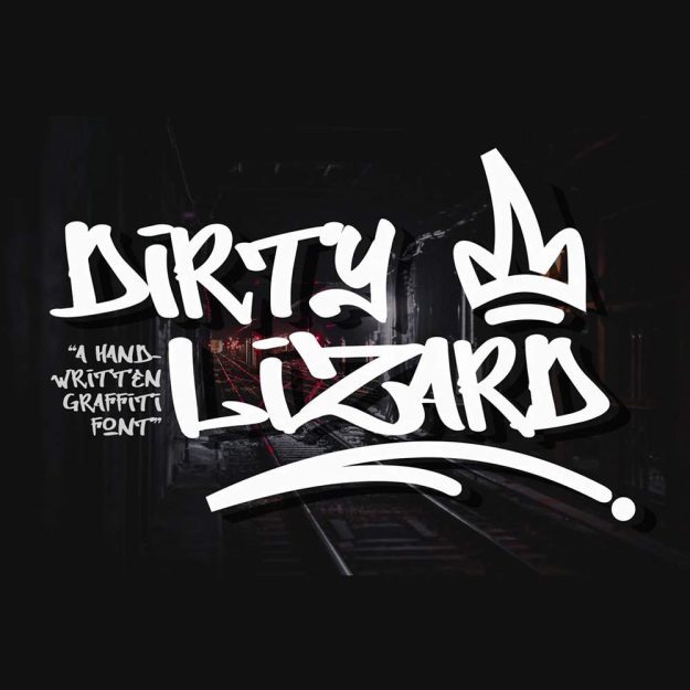 دانلود فونت انگلیسی Dirty Lizard Font