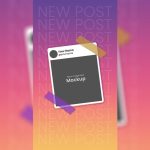 cropped Instagram post story mockup