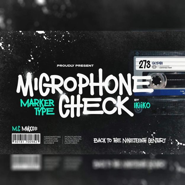 دانلود فونت انگلیسی Microphone Check Font