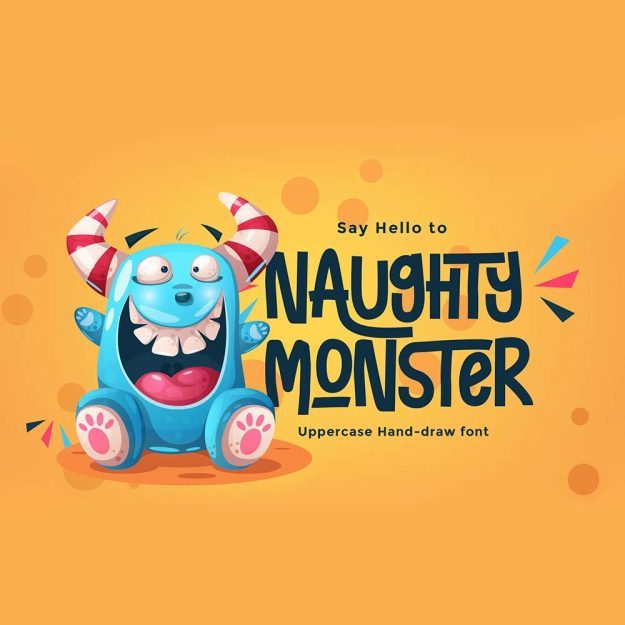 دانلود فونت انگلیسی Naughty Monster Font