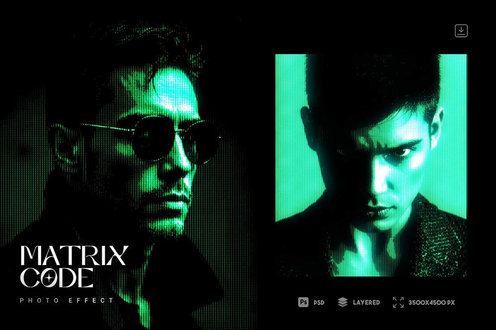 Matrix Code Photo Effect 1