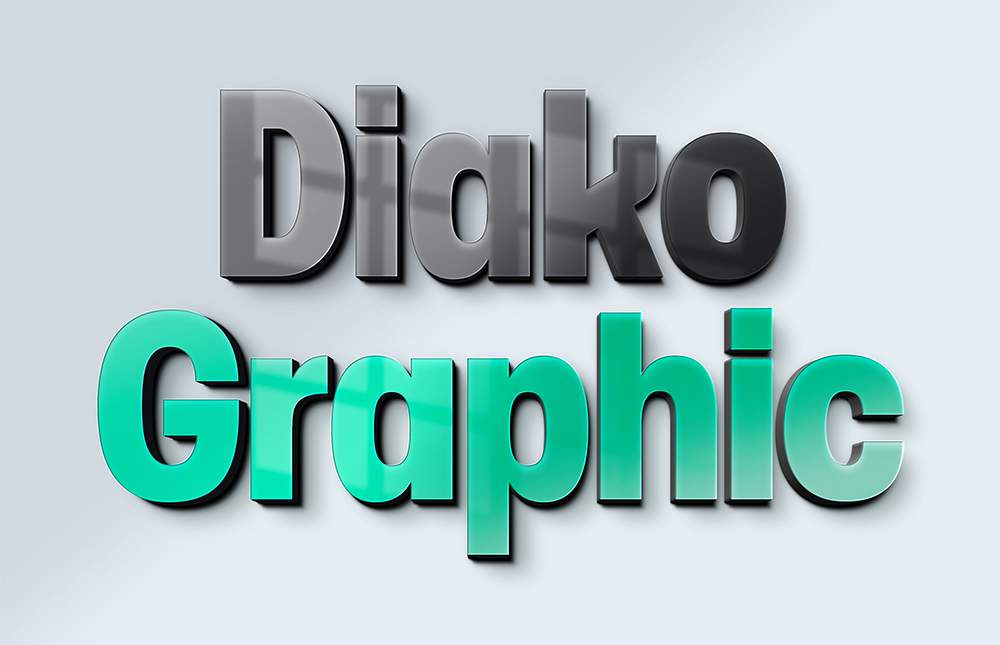Turquoise Logo text effect 1