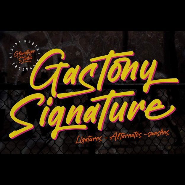 دانلود فونت انگلیسی Gastony Signature Font