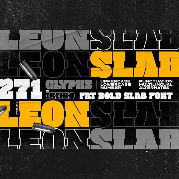 دانلود فونت انگلیسی Leon Slab Font