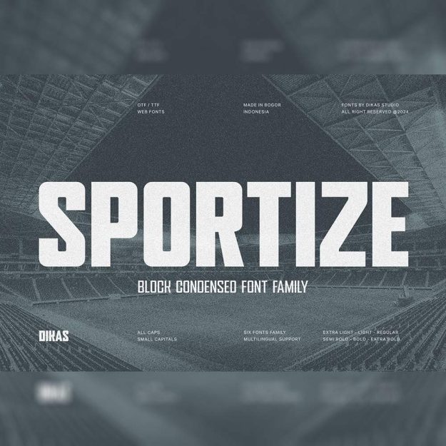 دانلود فونت انگلیسی Sportize Font
