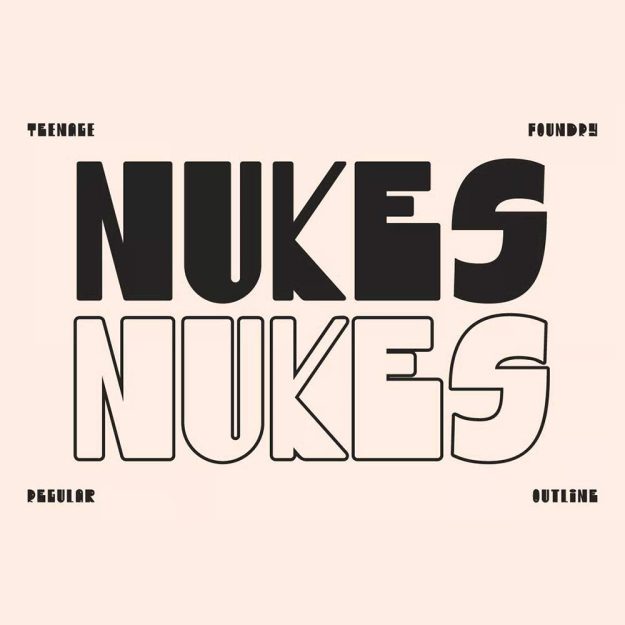دانلود فونت انگلیسی TF Nukes Font