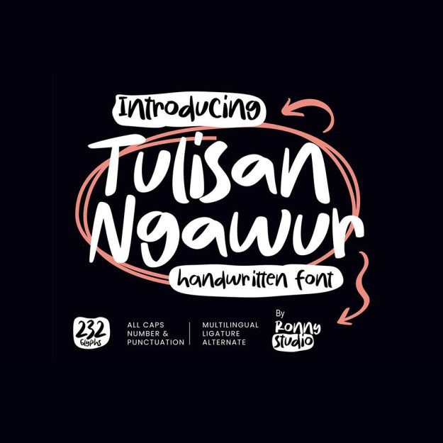 دانلود فونت انگلیسی Tulisan Ngawur Font
