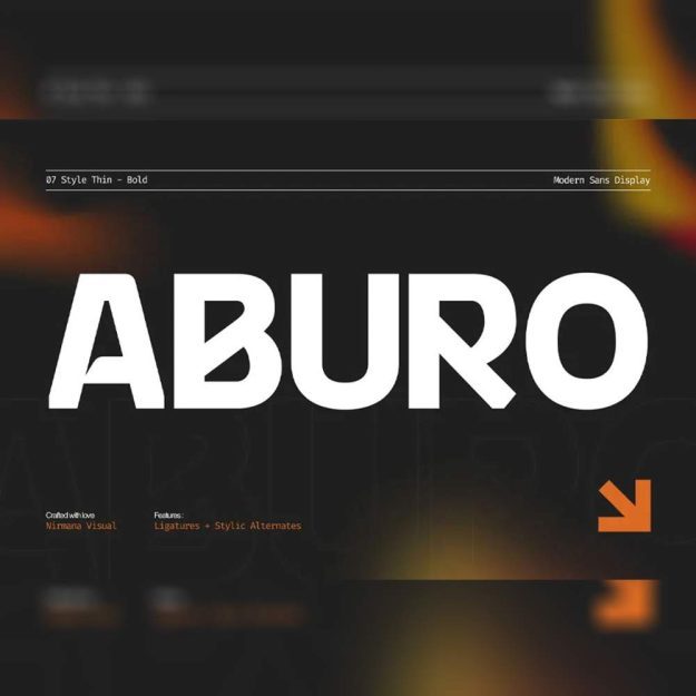 دانلود فونت انگلیسی Aburo Font
